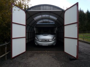 Carport husbil och husvagn