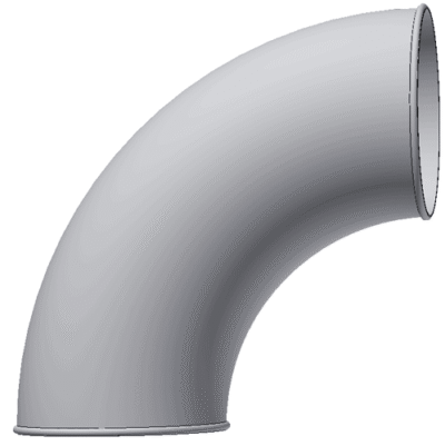 ritning av ettt 160 graders böjt rör till en rörskruv