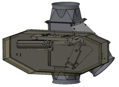 Ritning av en 2-vägs motordriven fördelare