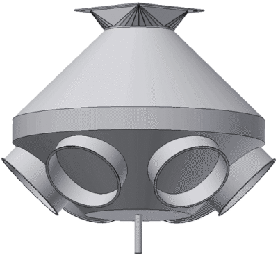 6-vägsfördelare av foder