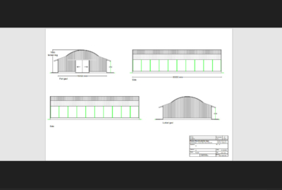Ritning för ett stall